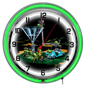 Michael Godard 19Th Hole Neon Clock 18", GODNC18-13